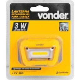 Lanterna Recarregável para Cabeça Led Cob Lcv 300 Vonder - 2