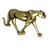 Decoração Escultura Leopardo Dourado Enfeite Sala 31,5cm - 1