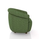 Ver imagem 5 de Poltrona Decorativa Latvia 86cm Pés de Madeira Linho Verde G45 - Gran Belo