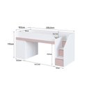 Ver imagem 3 de Cama Infanto Juvenil Estação de Trabalho Cor Branco com Rosa Milkshake
