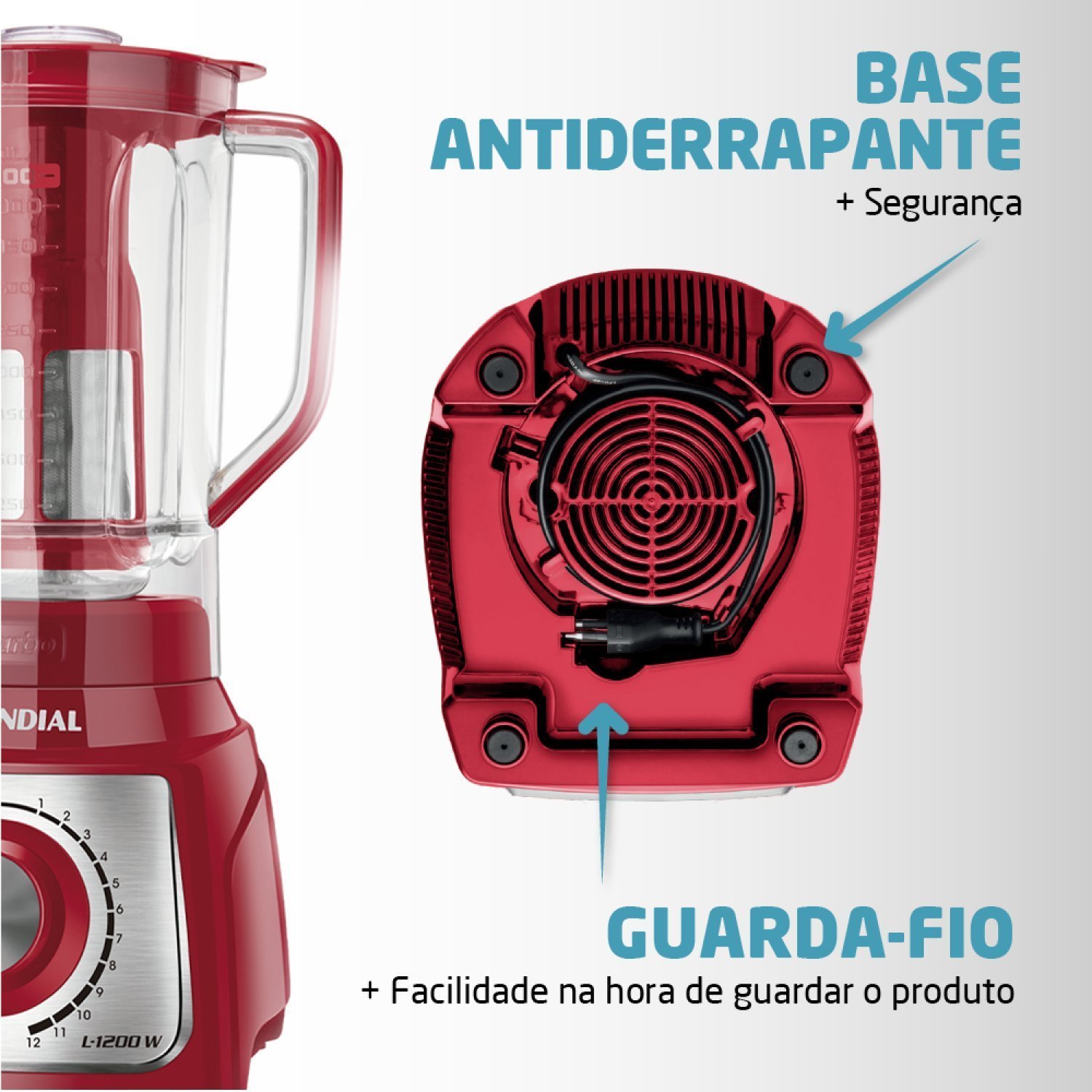 Liquidificador Turbo 1200w 220v L-1200 Ri Mondial - 7