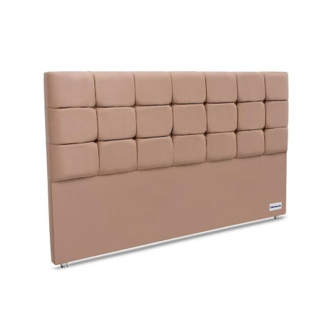Cabeceira Cama Box Estofada King 195 Piave Linho Linho Bege - Ortobom