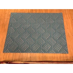 Tapete Sala Moderno Geometrico Azulejo 150x200 Cm Azul Claro - 2