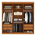 Ver imagem 5 de Guarda-Roupa Casal com 6 Portas e 4 Gavetas 218cm Multimóveis CR35492 Cinamomo/Off White