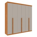 Ver imagem 2 de Guarda-Roupa Casal com 6 Portas e 4 Gavetas 218cm Multimóveis CR35492 Cinamomo/Off White