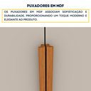 Ver mais imagens de Guarda-Roupa Casal com 6 Portas e 4 Gavetas 218cm Multimóveis CR35492 Cinamomo/Off White
