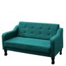 Poltrona Sofá Namoradeira Bella Decorativa 2 Lugares Para Sala Quarto Suede:Azul Turquesa - 1