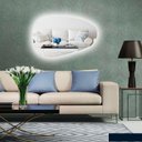 Ver imagem 1 de Espelho orgânico decorativo iluminado com led frio 45x80cm