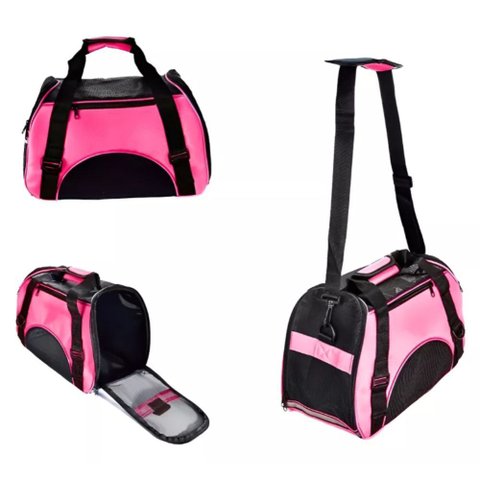 Bolsa Mala de Transporte Cachorro e Gato Segura 8kg Viagem