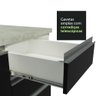 Balcão Gabinete de Pia Armário de Cozinha 150 cm 2 Gavetas 2 Portas (Sem Tampo e Pia) Branco/Preto Glamy Madesa - 9