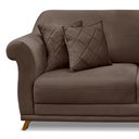 Ver imagem 6 de Sofá Decorativo 160cm 2 Lugares com 4 Almofadas Armstrong Veludo Marrom - Gran Belo
