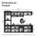 Ver imagem 3 de Armário de Cozinha Completa 260 cm Suspenso Preto Nice Madesa 015
