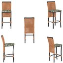 Ver imagem 5 de Mesa Bistrô e 2 Banquetas Roma Preta Corda Náutica Estofado 5 Trama Original
