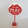 PLACA EM METAL COM LED'S PAPAI NOEL PARE AQUI - 5