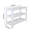 Ver imagem 5 de Sapateira Banco de Piso para Closets e Quartos 8 Pares Sapatos Branco Laca