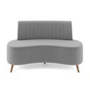 Ver imagem 5 de Sofá 2 Lugares Living 160cm Pé Palito Maraú Veludo K01 - D'Rossi Cor Cinza