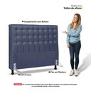 Ver imagem 4 de Cabeceira Cama Box Casal Queen Size Ciara 160cm Botonê com Frame Linho Azul