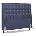 Ver imagem 1 de Cabeceira Cama Box Casal Queen Size Ciara 160cm Botonê com Frame Linho Azul