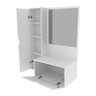 Gabinete Banheiro Com Espelheira 2 Portas Suspenso Multimóveis Vcr10084 Branco Branco - 3