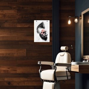 Placa de Parede Barbearia Decorativa Mdf 3mm Tam A4 Br11