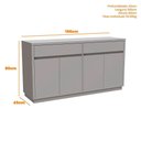 Ver imagem 2 de Balcão Sabrina 04 Portas Ypê - D'Rossi