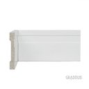 Ver imagem 3 de Rodapé 7cm Frisado Poliestireno Slim 10mm 2,40 Metro Linear Branco Graddus