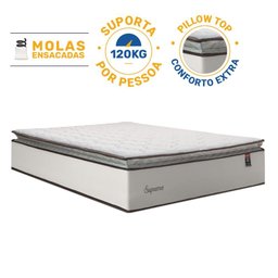 Cama Box Baú com Colchão de Molas Ensacadas Pillow Top Supreme Lux Queen 158cm - 7