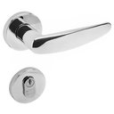 Ver imagem 1 de Conjunto de Fechadura 515p em Zamac Externa St2-55 Roseta 327 de Inox Cromado Acetinado - 28303028-3