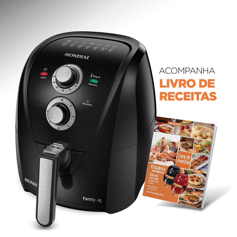 Fritadeira Elétrica Air Fryer Mondial Afn-40-le 4l Preta - 127v - 6