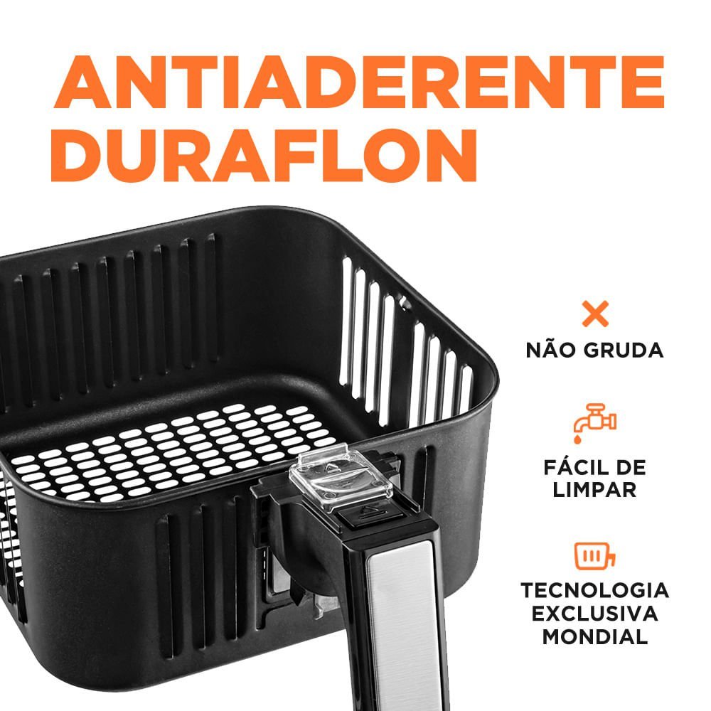 Fritadeira Elétrica Air Fryer Mondial Afn-40-le 4l Preta - 127v - 7