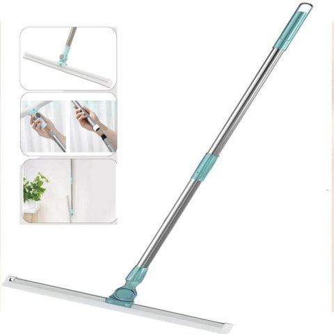 Rodo Silicone Magico Vassoura 2 em 1 Mop Aluminio Telescopico Limpa Vidros Retratil Esfregao Articul