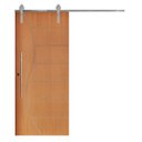 Ver imagem 2 de Porta Correr 12 Trilho Soft Aparente Puxador Tubo 60cm 110cm x 210cm Belíssima Abertura Direita Branco Rodam