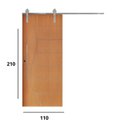 Ver imagem 3 de Porta Correr 12 Trilho Soft Aparente Puxador Tubo 60cm 110cm x 210cm Belíssima Abertura Direita Branco Rodam