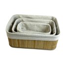Ver imagem 3 de Kit 3 Cestos Organizadores em Bambu – Multiuso, Decorativo, Sustentável e Resistente