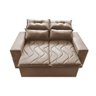 Conjunto de Sofá 3 e 2 Lugares Retrátil e Reclinável 2.00x1.50m Cama Inbox Smal Suede Bege - 5