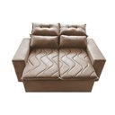 Ver imagem 5 de Conjunto de Sofá 3 e 2 Lugares Retrátil e Reclinável 2.00x1.50m Cama Inbox Smal Suede Bege