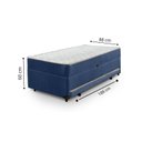 Ver imagem 4 de Cama Box Solteiro 3 em 1 New Magnifico Teen Colchões Sensor Azul/Branco