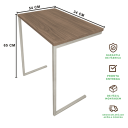 Mesa Auxiliar Strassis Design Sd-3005 Champanhe - 4