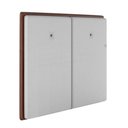 Ver imagem 1 de Cabeceira Estofada Casal 140 Cm Coral Corino Branco