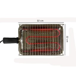 Churrasqueira Elétrica Portátil em Inox: Grill Master da Alfa Suportel para Churrascos Perfeitos:220 - 4