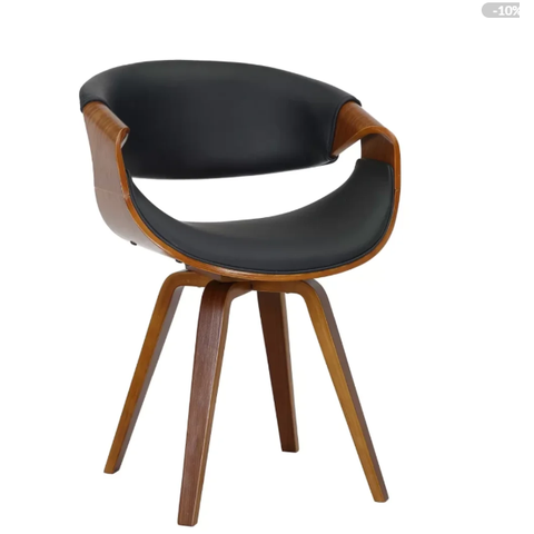 Cadeira de Jantar Munique Courino Fratini Cor Preto