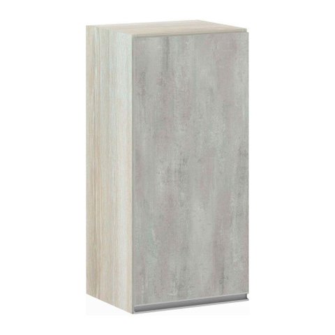 Armário Aéreo 35cm 1 Porta Lis Legno Crema C/Concreto
