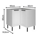 Ver imagem 2 de Balcão Canto 90cm 2 Portas Grazi Tecnomóbili