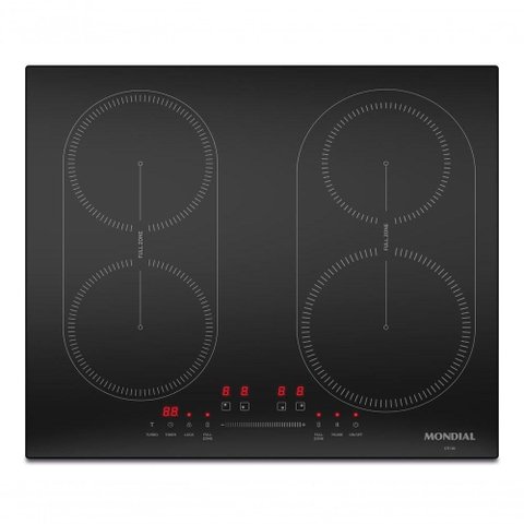 Cooktop por Indução 4 Bocas Mondial Preto 7000w Cti-03 220v