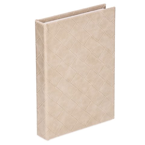 Livro Caixa Decorativo em Pu Bege/nude