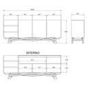 Ver imagem 4 de Buffet Aparador Madeira Maciça 3 Portas Volga