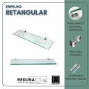 Ver imagem 5 de Kit Espelho Decorativo Banheiro 40x50cm Iluminado Touch Led 6000k + Prateleira em Vidro