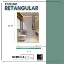 Ver imagem 3 de Kit Espelho Decorativo Banheiro 40x50cm Iluminado Touch Led 6000k + Prateleira em Vidro