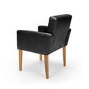Ver imagem 2 de Cadeira Poltrona Capri Decorativa Couríssimo Sala de Estar Escritório Recepção Império Preto