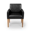 Ver imagem 1 de Cadeira Poltrona Capri Decorativa Couríssimo Sala de Estar Escritório Recepção Império Preto